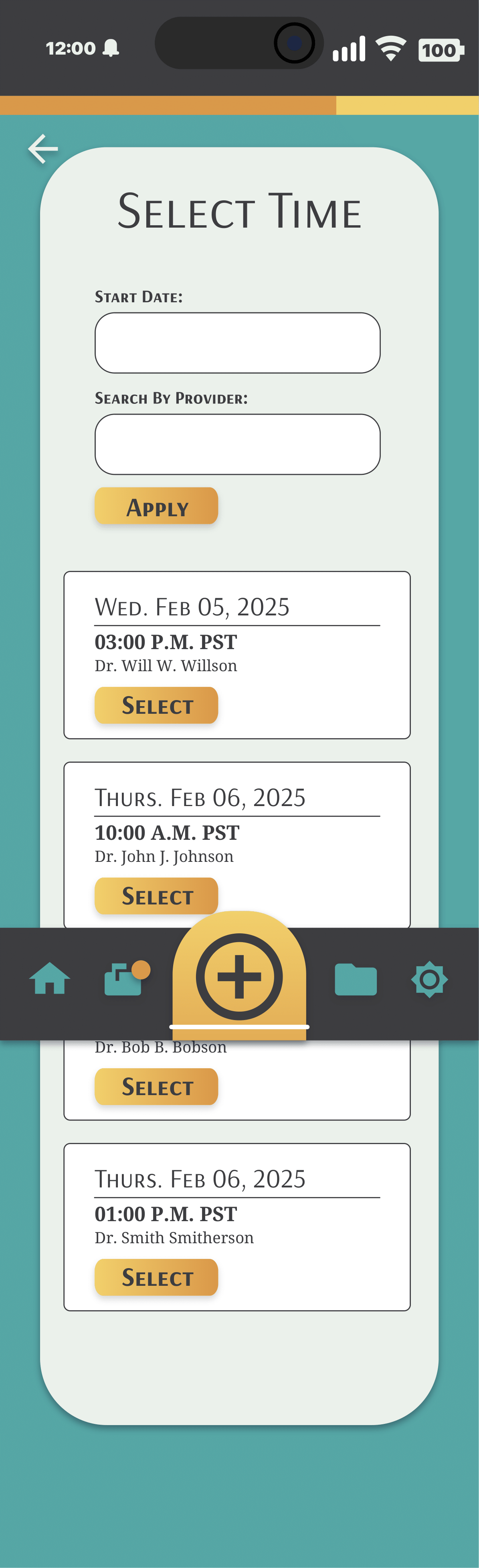 Make Appointment Page